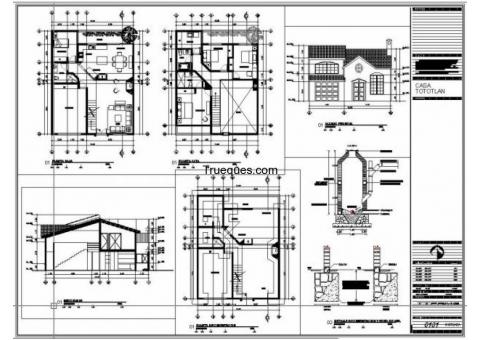 Servicio de elaboracion de planos, proyectos de urbanización, lotizaciones, etc.