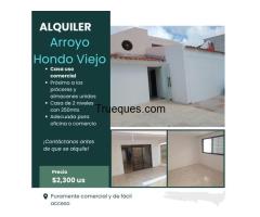 Alquilo casa uso comercial arroyo hondo viejo