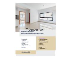 Alquilo apartamento nuevo en evaristo morales