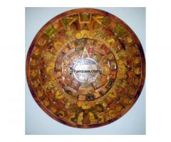 Calendario azteca de marqueteria, de 66 cm de diamaetro - 1/1