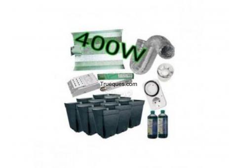 Equipo cultivó interior reflector, bombilla 400w, inverter, extractores, medidores, riegos automátic