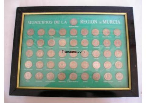 Cuadro colección de monedas de murcia