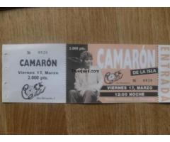 Entrada concierto de camarón de la isla año 1988 en madrid - 1/1