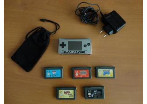 Game boy micro con 5 juegos