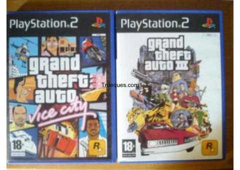 Grand theft auto 3 y vice city.