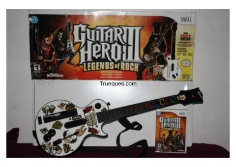 Guitar hero iii legends of rock + guitarra para wii