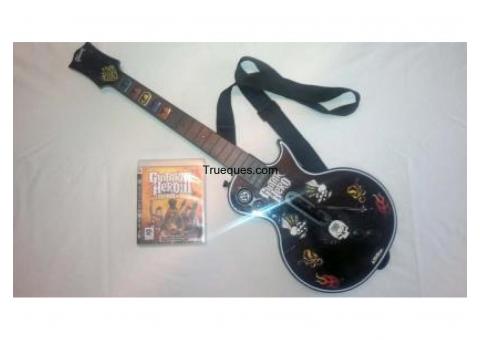 Lote guitar hero iii + guitarra.