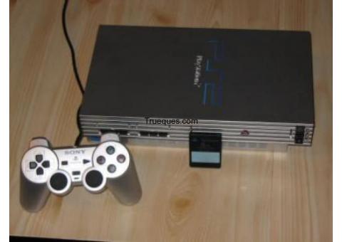 Play station 2 con dos mandos y 6 juegos