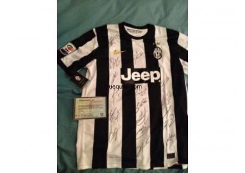 Permuto camiseta juventus 2013 autografiada por todo el equipo con certificado de autentificacion