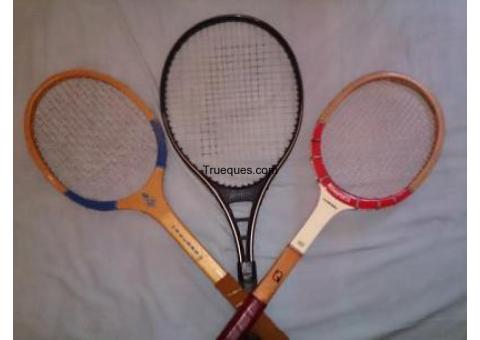 Raquetas de tenis antiguas