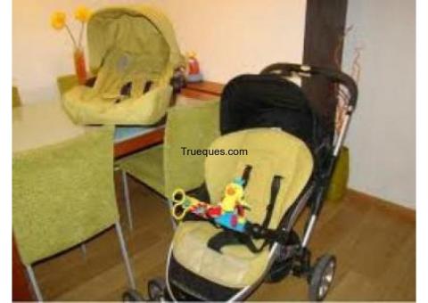 Carrito casualplay s6 con maxicosi y todos los accesorios + patin trasero para llevar otro niño.