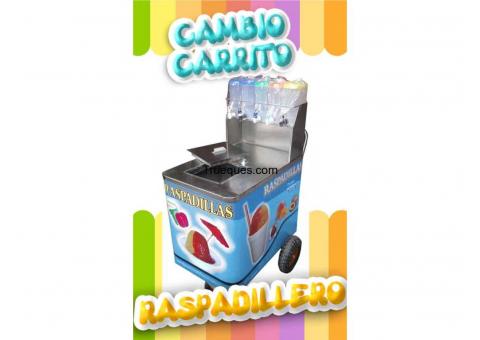 Carrito termico raspadillero de acero