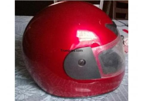 Casco de moto semi nuevo marca rtm color rojo metalico