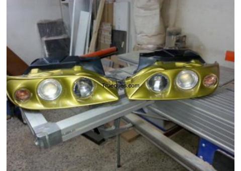 Focos del. y tras. citroen sxara y llanatas aluminio 15""