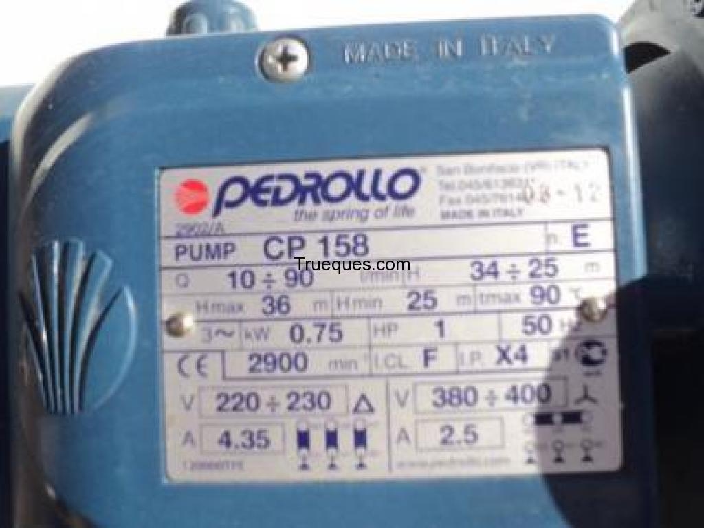 Bomba pedrollo 1hp modelo cp 158