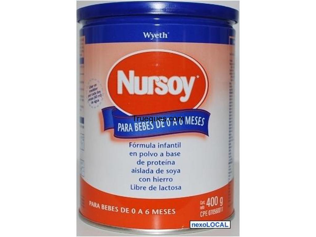 Leche nursoy libre de lactosa de 0 a 6 meses