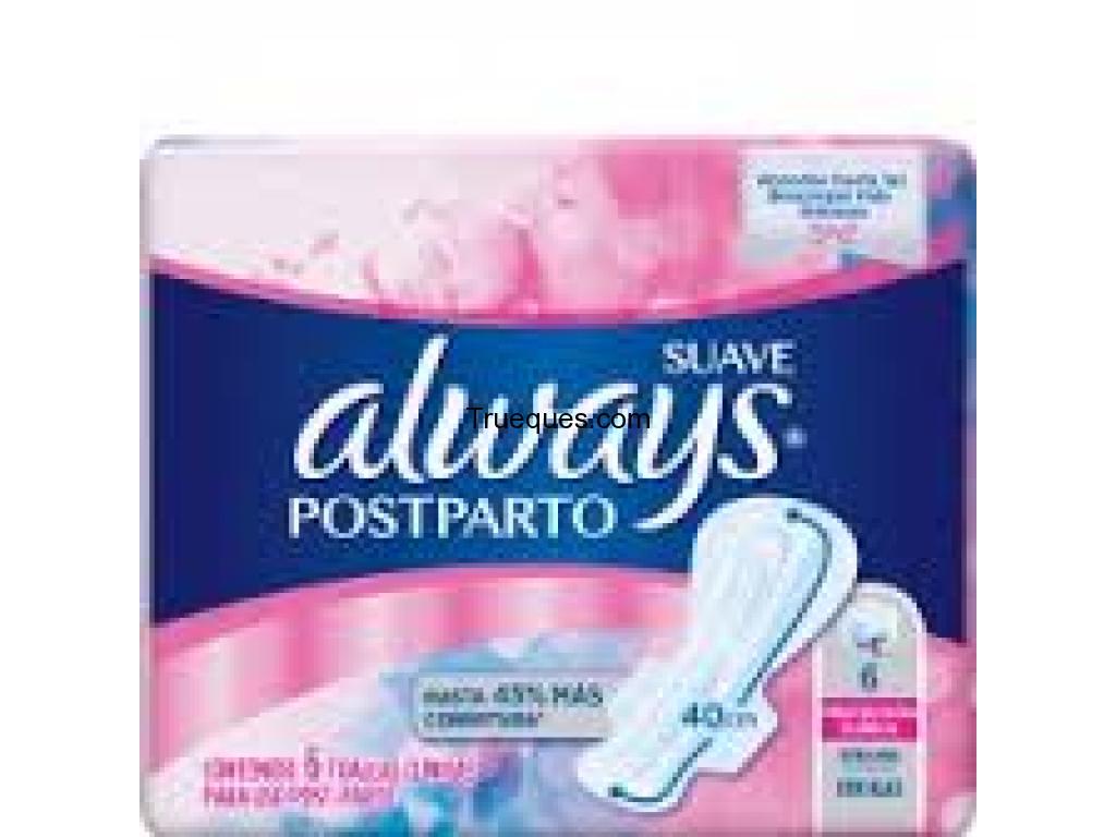 Toallas sanitarias postparto always