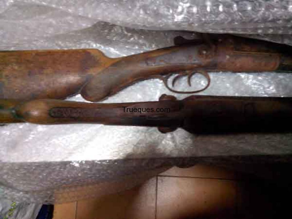 2 escopetas de caza antiguas inutilizadas