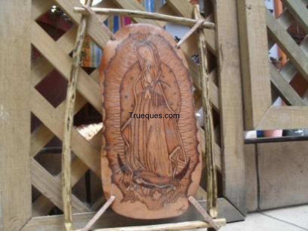 Virgen de guadalupe pirograbada