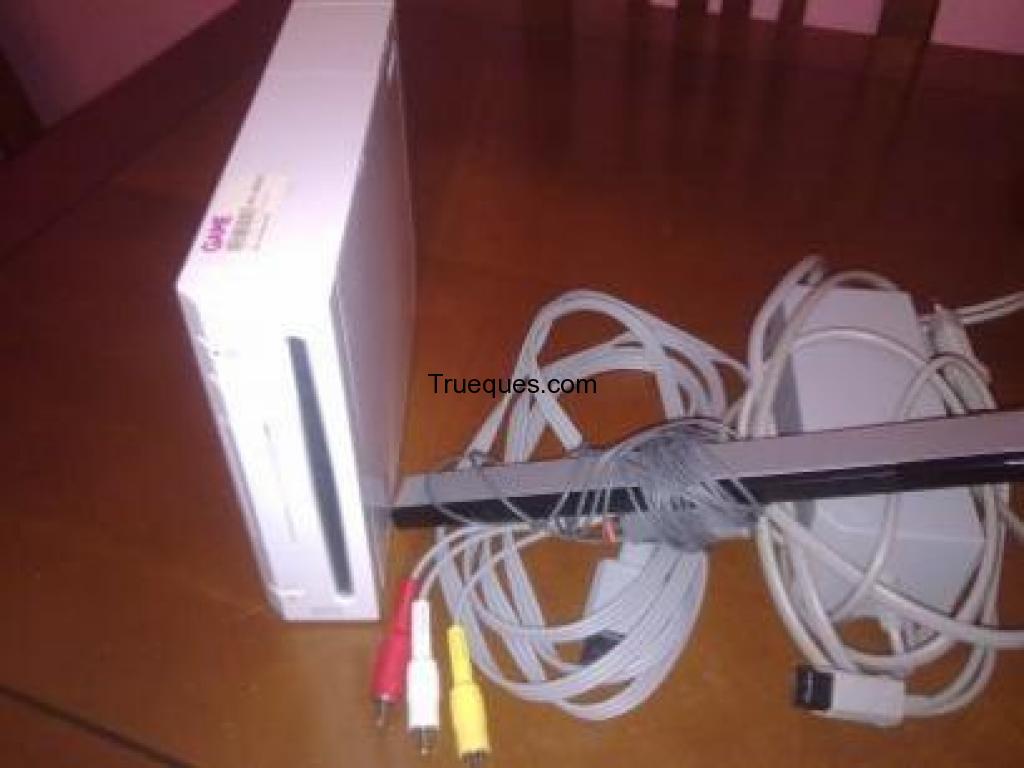 Consola wi de color blanco sin mandos buen estado