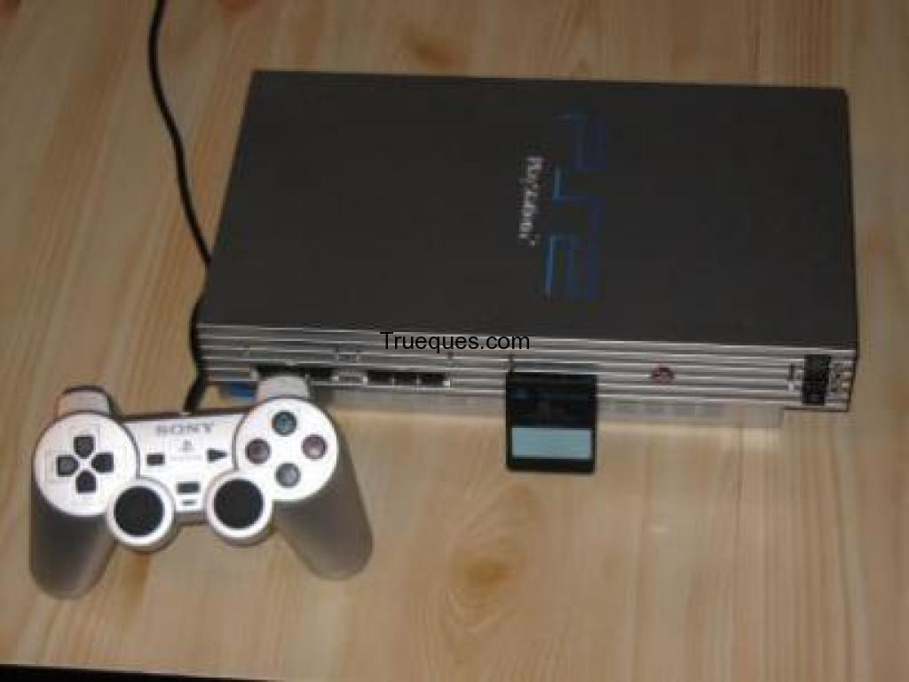 Play station 2 con dos mandos y 6 juegos