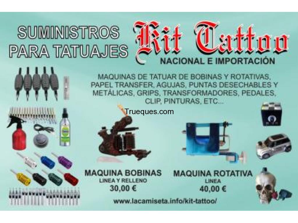 Equipo completo de tatuaje