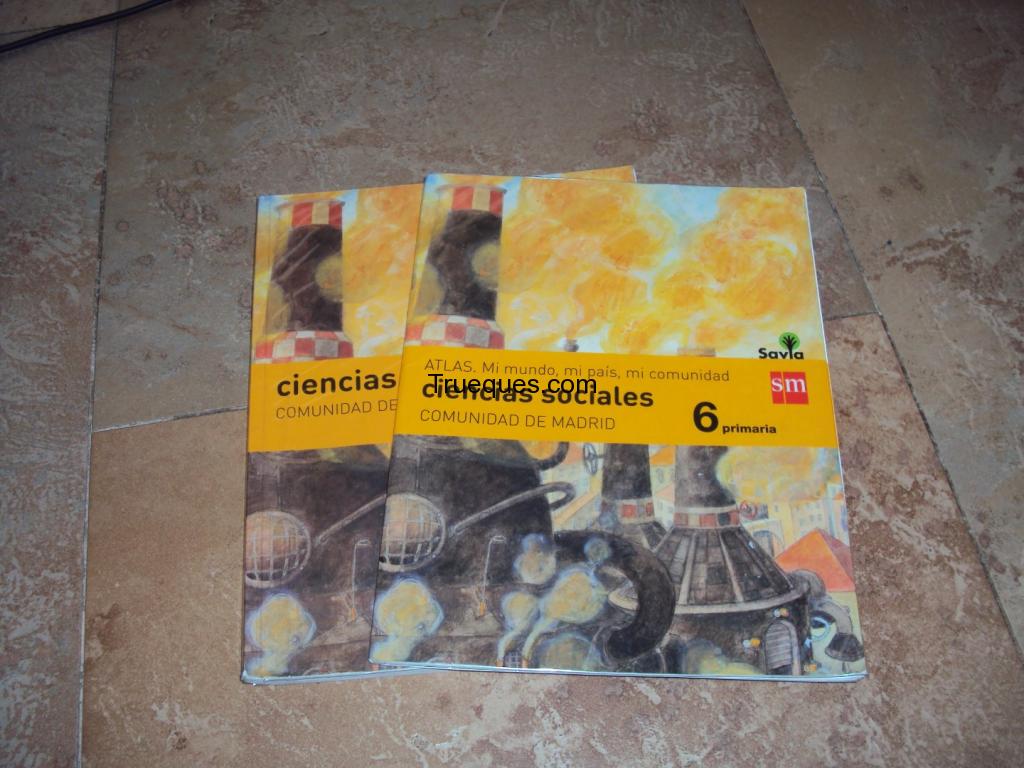 Libros de texto de curso sexto de primaria