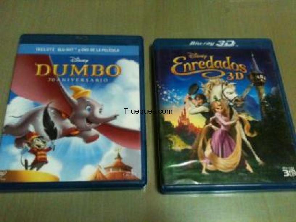 2 blu ray enredados 3d y dumbo version dvd y bluray