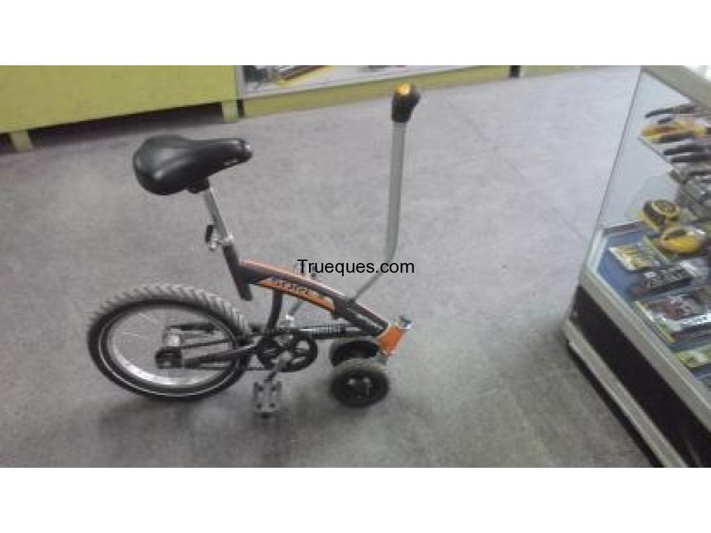 Bicicleta 3 ruedas tipo monopatin espectacular