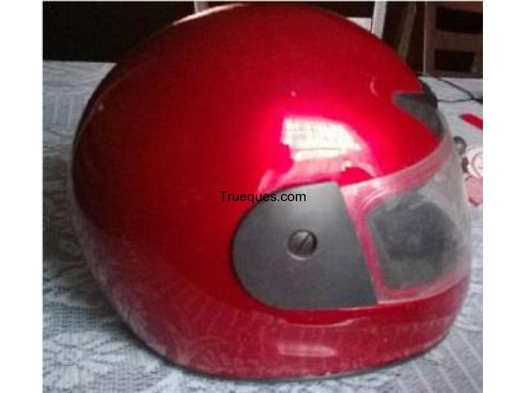 Casco de moto semi nuevo marca rtm color rojo metalico