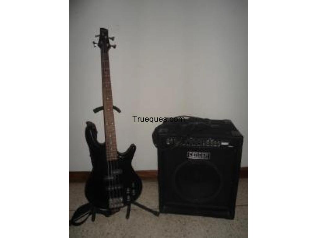 Bajo ibanez soundgear gio y amplificador fender rumble 60