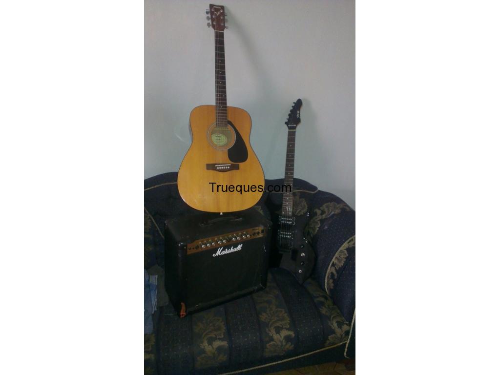 Combo de guitarras y amplificador