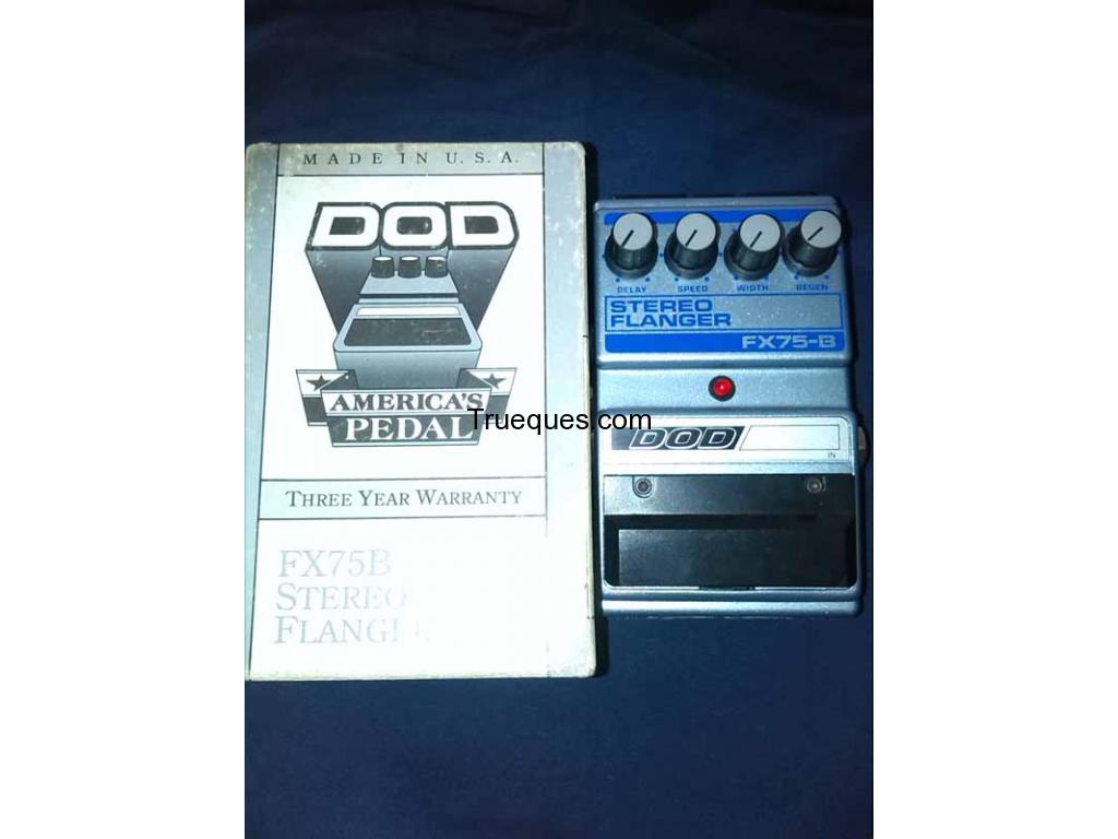 Vintage dod fx75b stereo flanger guitarra pedal de efecto