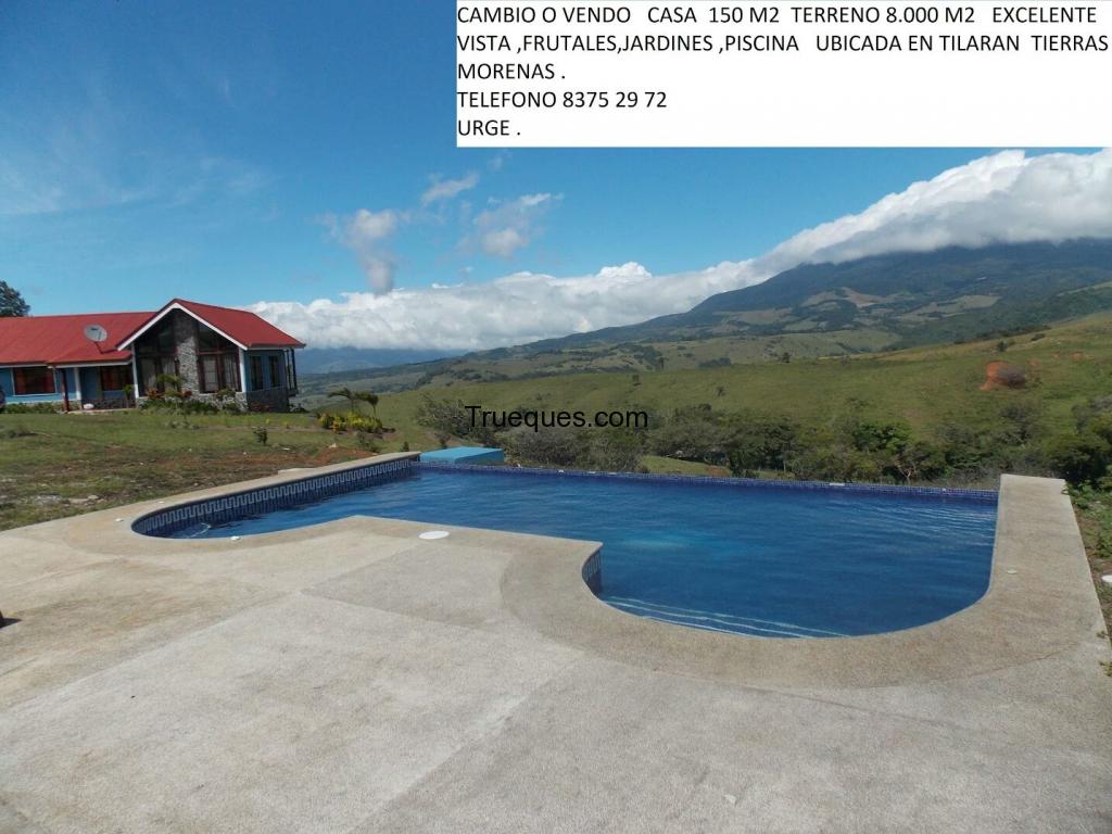 Linda quinta con casa y piscina 7 500 m2 de terreno 190 m2 de construccion
