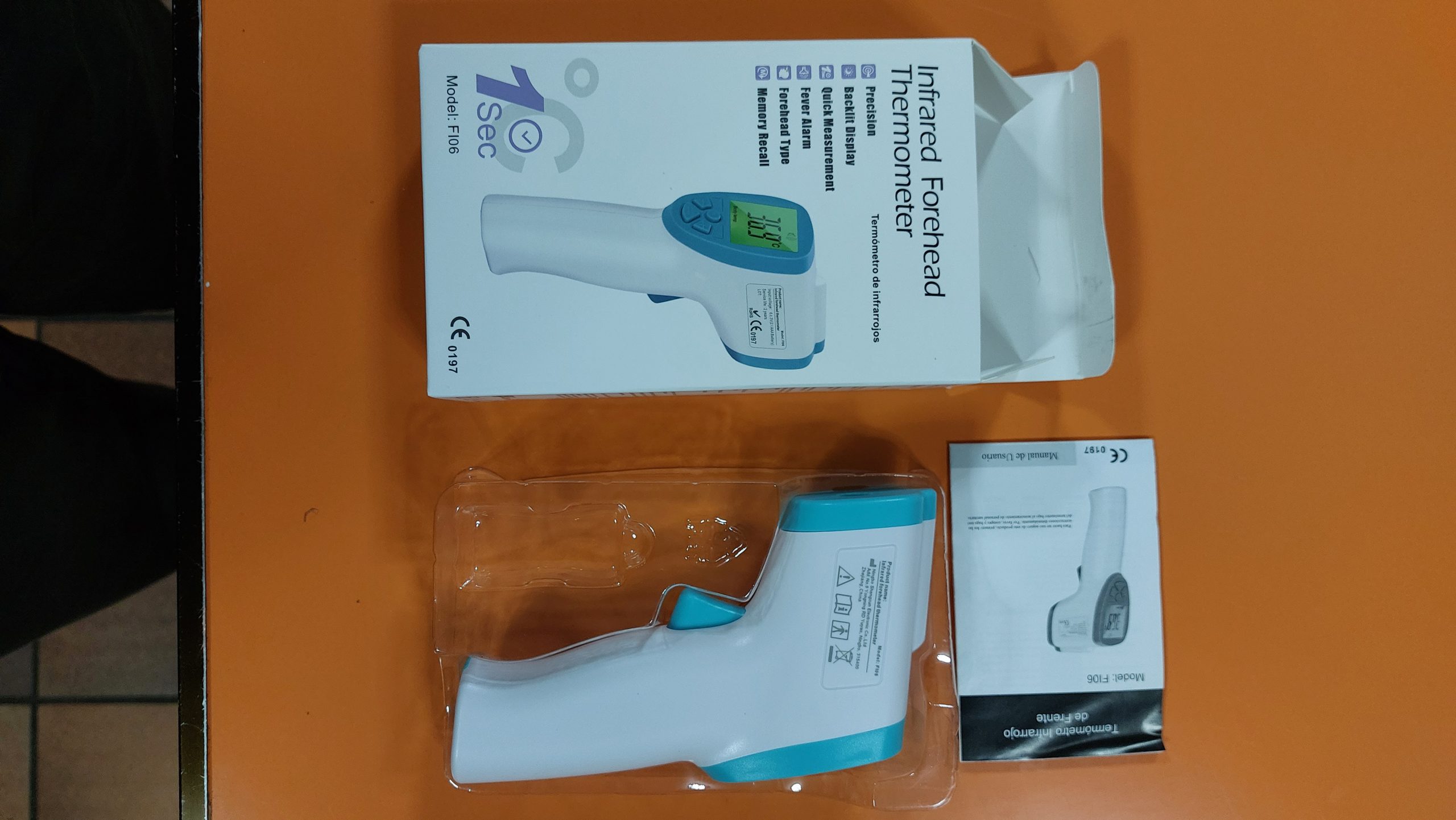 Termometro infrarrojo uso en personas