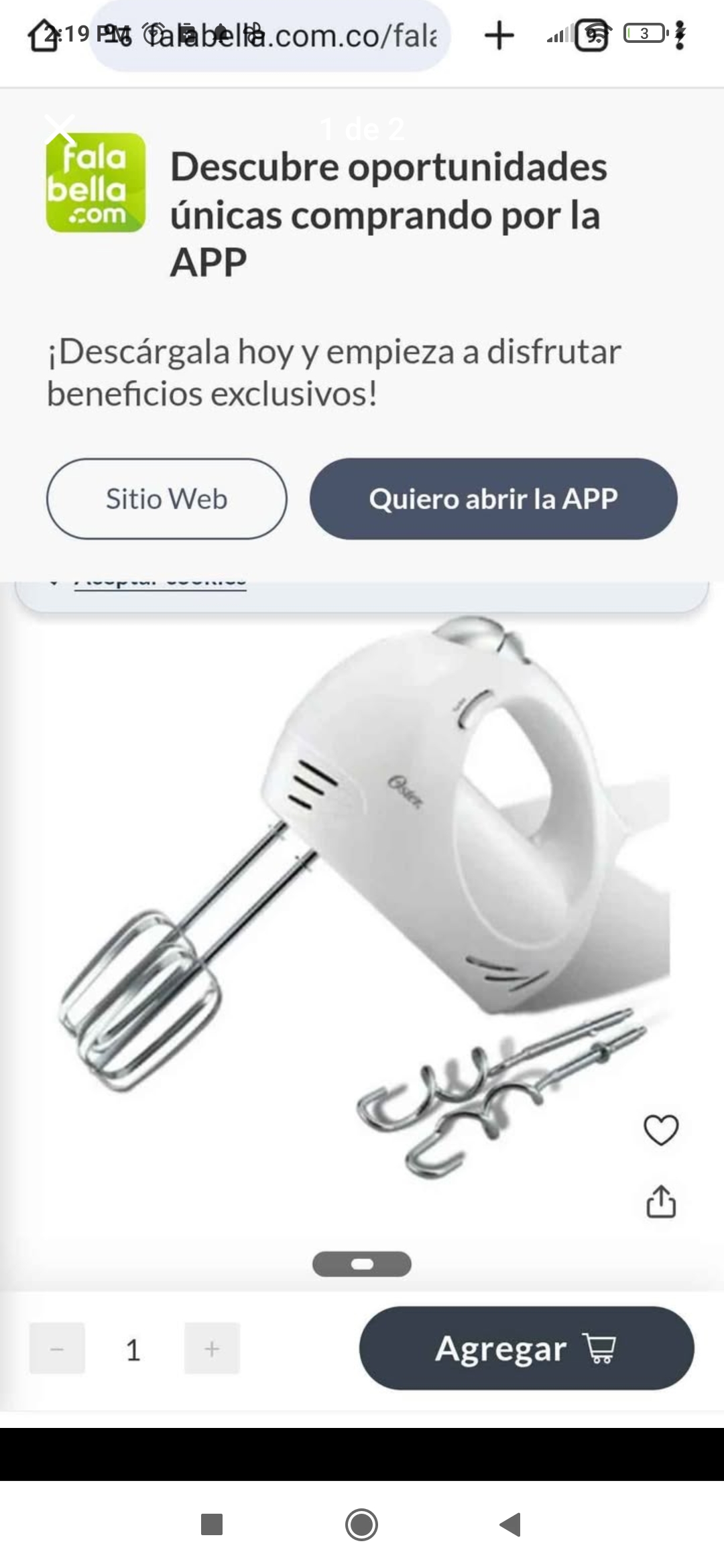 Batidora oster 5 velocidades